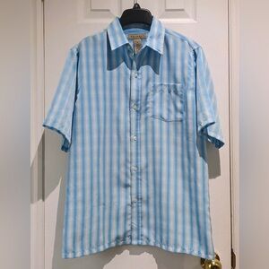 Retreat Vintage Mens Light Blue Plaid Men's Casual Shirt